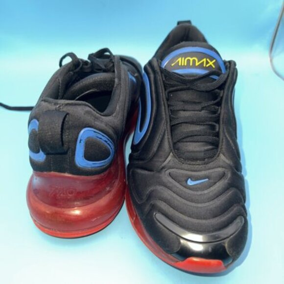 Nike Air Max 720 Black Red Blue Size Men 7 Running Shoe AQ3196-009 Women’s 8.5 - Picture 1 of 12